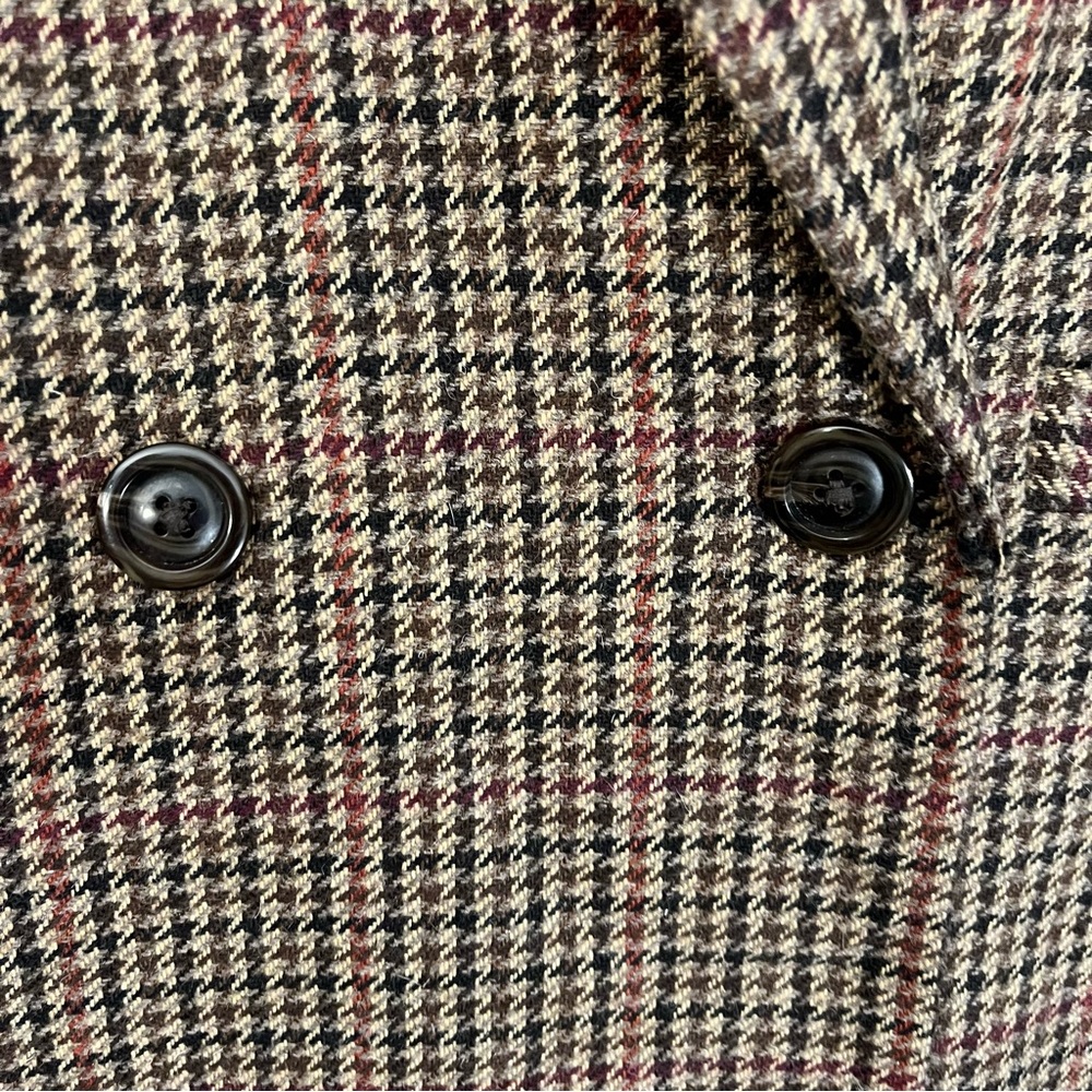 Gap Houndstooth Girlfriend Blazer Wool Blend Brow… - image 4